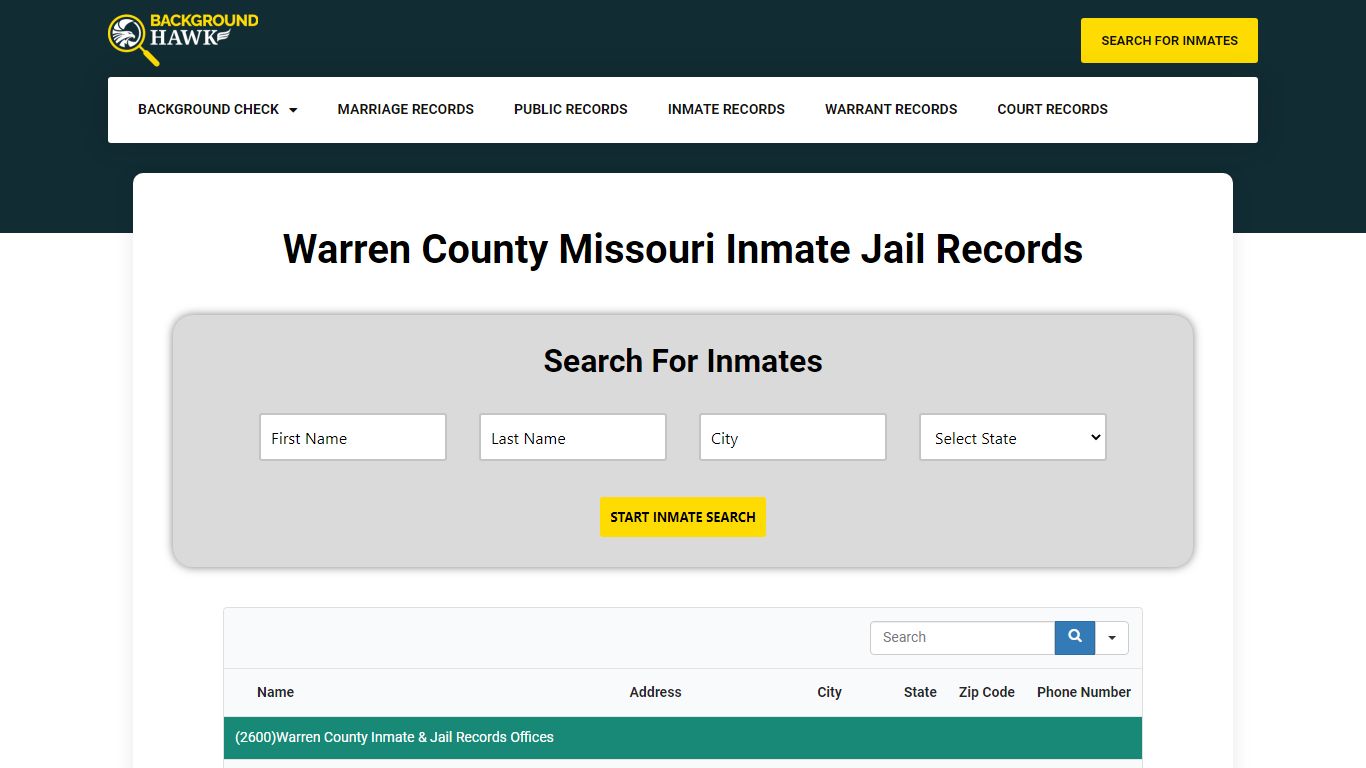 Inmate Jail Records in Warren County , Missouri